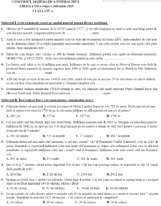 Clasa a IV-a - Matematica Interactiva